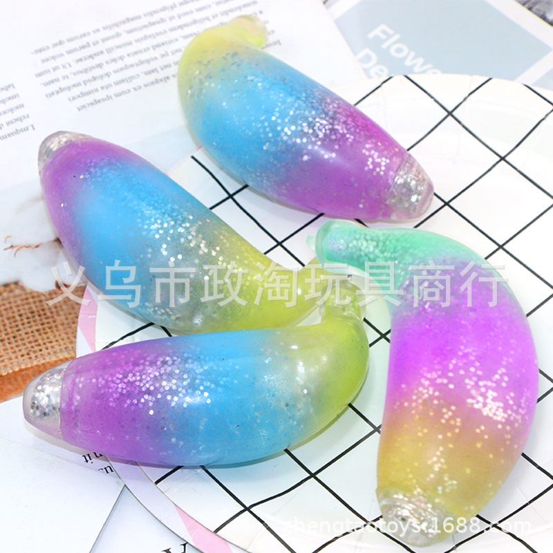 New Bright Pink Rainbow Banana Vent Knead Foreign Trade Export Fruit Lala Specification drawing