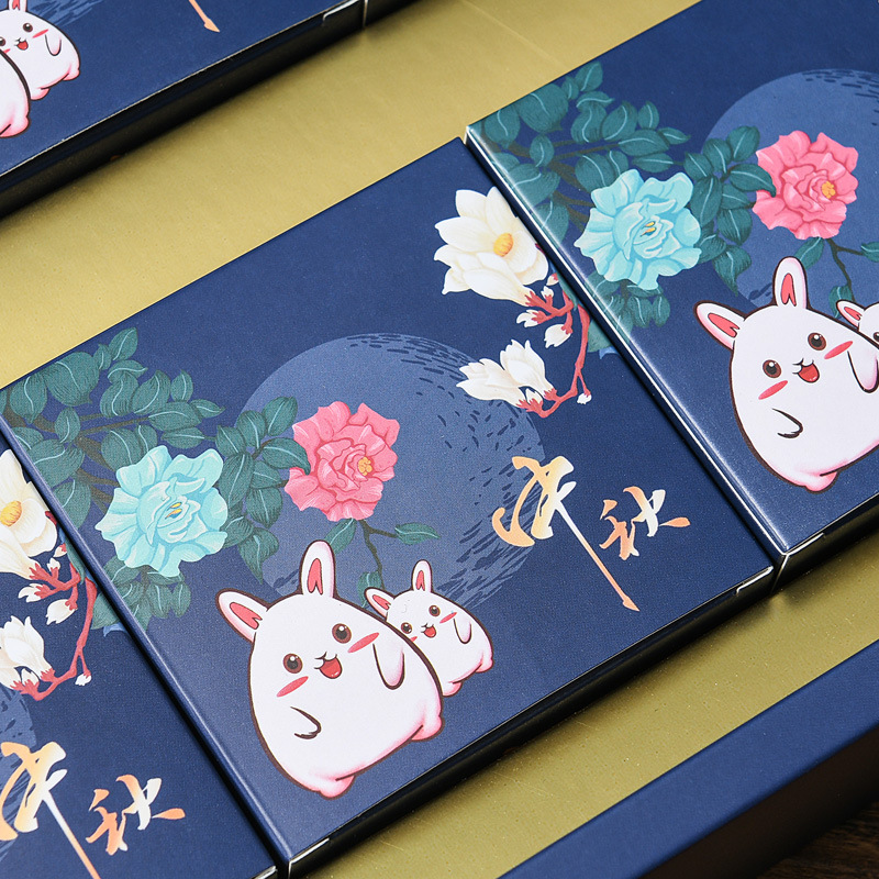 Customized double-layer hand-held creative 468 mooncake boxes and egg yolk pastry gift boxes for the Mid-Autumn Festival in stock Application Scenario