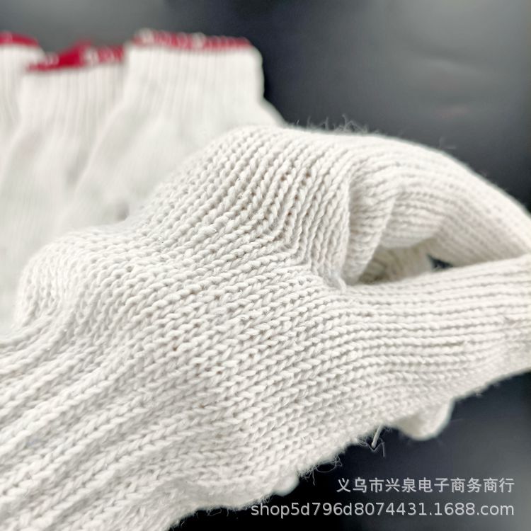 粗线手套/白色棉线手套/劳保手套细节图