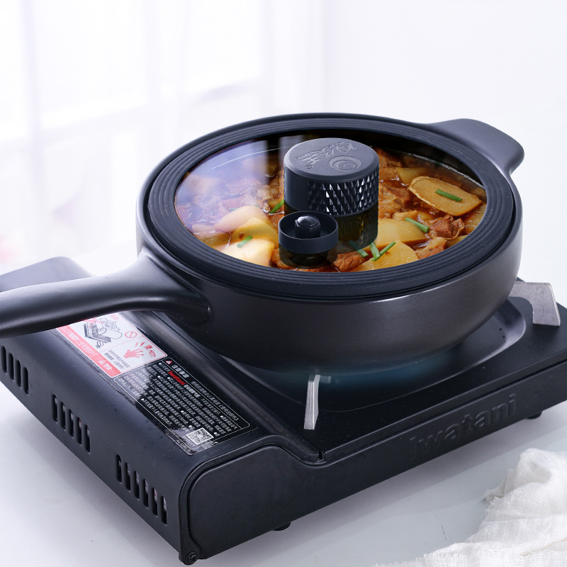 Tao Bao Wang micro-pressure anti-overflow clay pot stew pot, household soup pot, gas soup pot, ceramic soup pot, gas stove soup pot Specification image