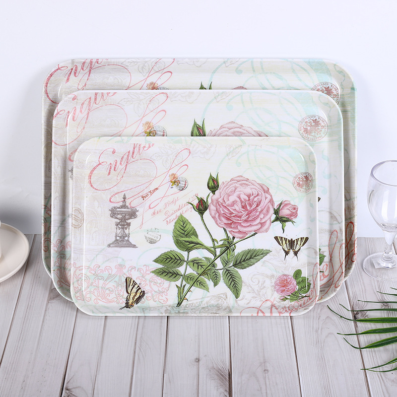 Nano Dish Rectangular Tray Personality Simple Light Fruit Storage Tray Drink Coffee Tea Dinner Plate Dish Specification drawing