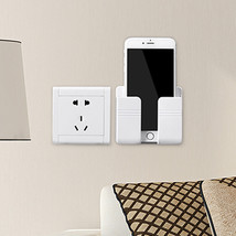卧室墙壁免打孔置物架手机充电收纳壁挂粘贴式多功能遥控器收纳盒