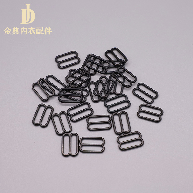 Golden Classic nylon white and black transparent thickened 8-shaped adjustable buckle plastic halter bra buckle details Picture