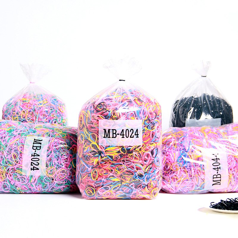 Manufacturers Direct Sales Color Hair Band Children's Small Rubber Band Hair Band High Elastic Wholesale Kg Disposable Rubber Band details Picture