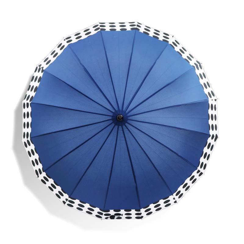Xingbao umbrella 23 inch 16 bone anti-storm point junction rubber handle big business umbrella spot wholesale manufacturers Item Picture