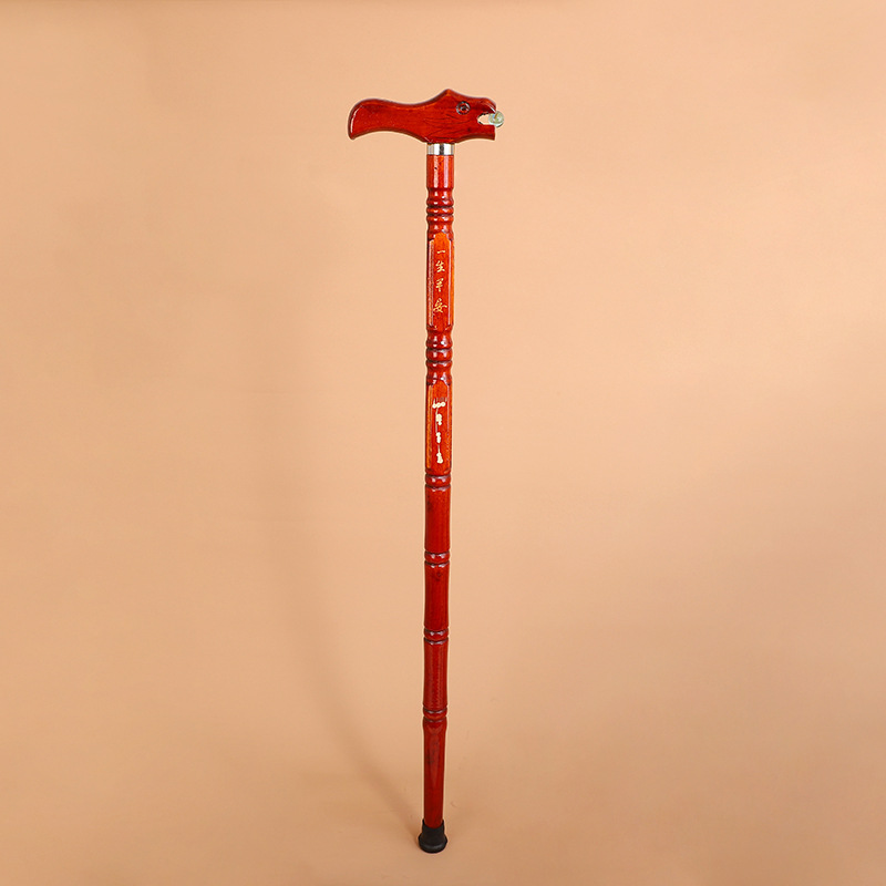 Non-Slip Solid Wood Walking Stick For The Elderly Wooden Eight Sticks For The Elderly Wooden Cane Light Climbing Cane Wholesale details Picture