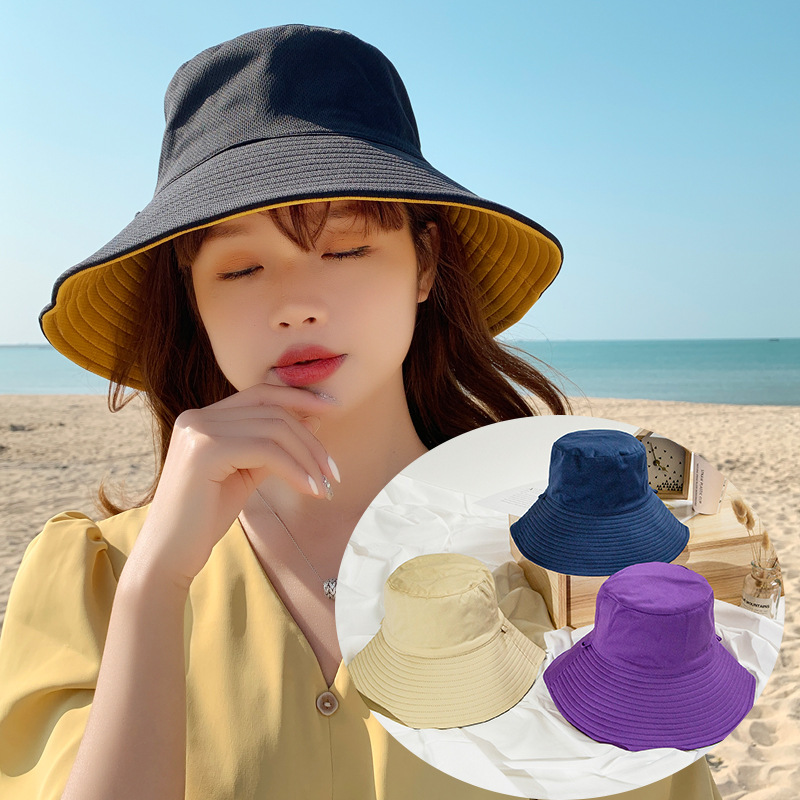 Factory wholesale of spring and summer women's fisherman hats, Korean-style sun hats, basin hats, and Japanese-style fresh outdoor sun hats