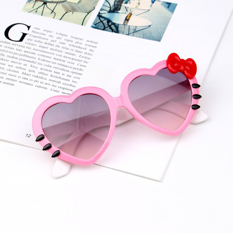 Children's heart-shaped sunglasses, cute baby heart-shaped glasses, UV-protective sunglasses for boys and girls, KT Cat Trend 1308 Specification image