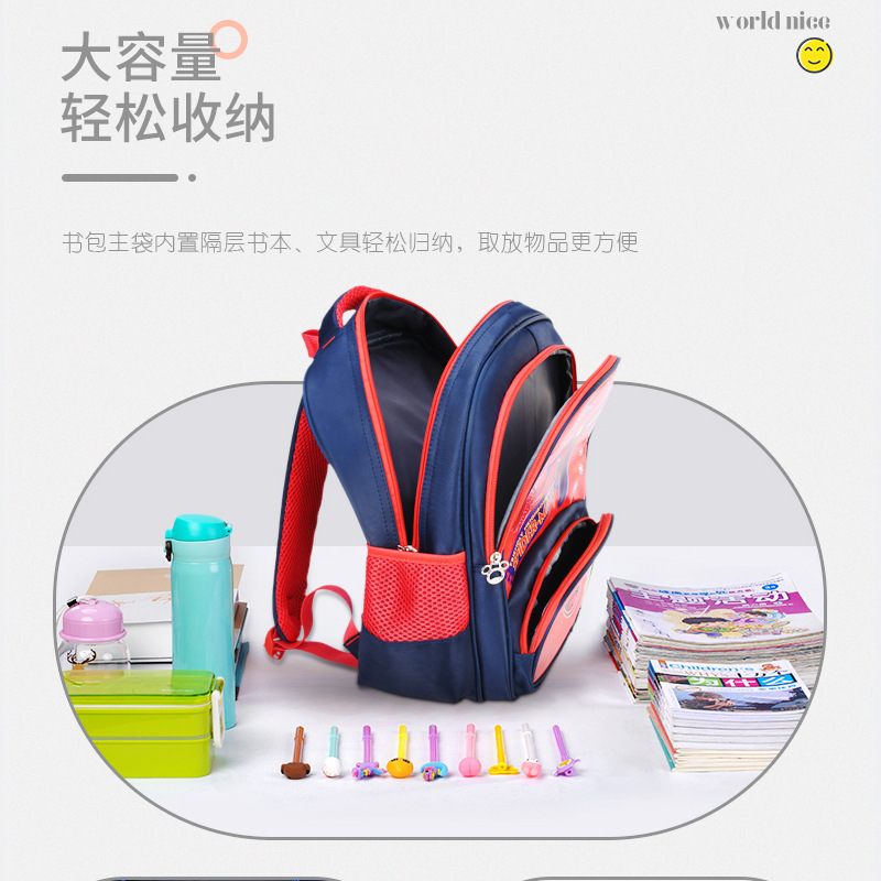 New Primary School Students Cartoon Cute Schoolbag 1-3-6 Grade Boys And Girls Backpack Lightweight Weight Back Bag Application Scenario