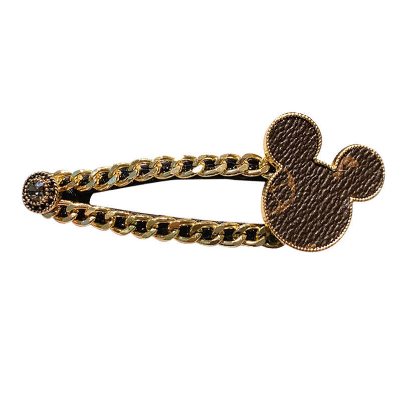 South Korea Dongdaemun Big Name With The Same Vintage Hair Clip Small Fragrant Wind Net Red One Word Clip Bear Side Clip Back Head Hair Card Item Picture