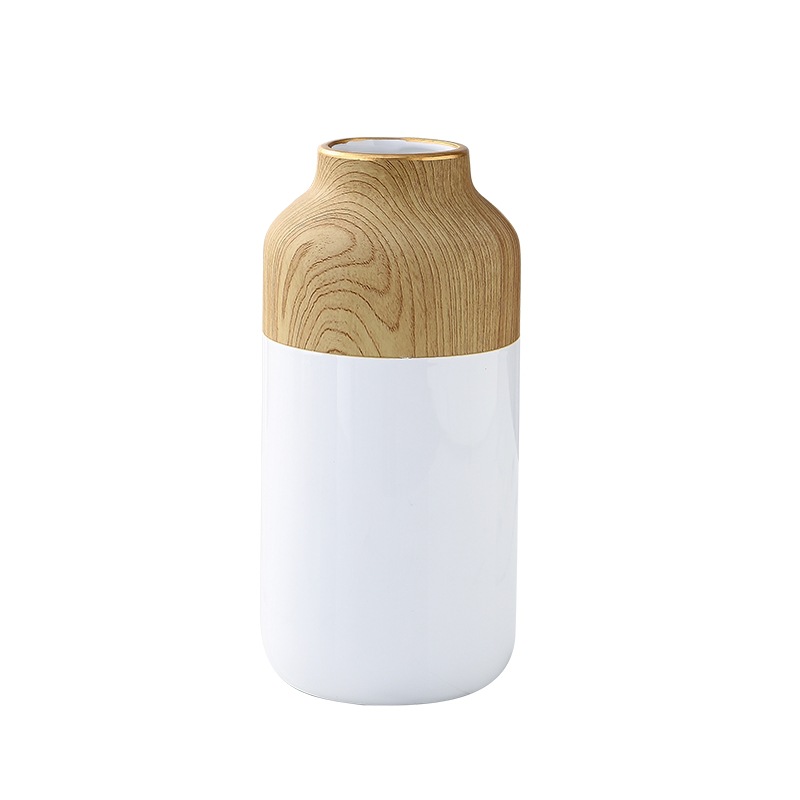 chinagoods Nordic minimalist living room ornaments, modern entrance TV, wine cabinet, vase, room dried flower decoration, soft furnishings, spliced wood grain Item Picture