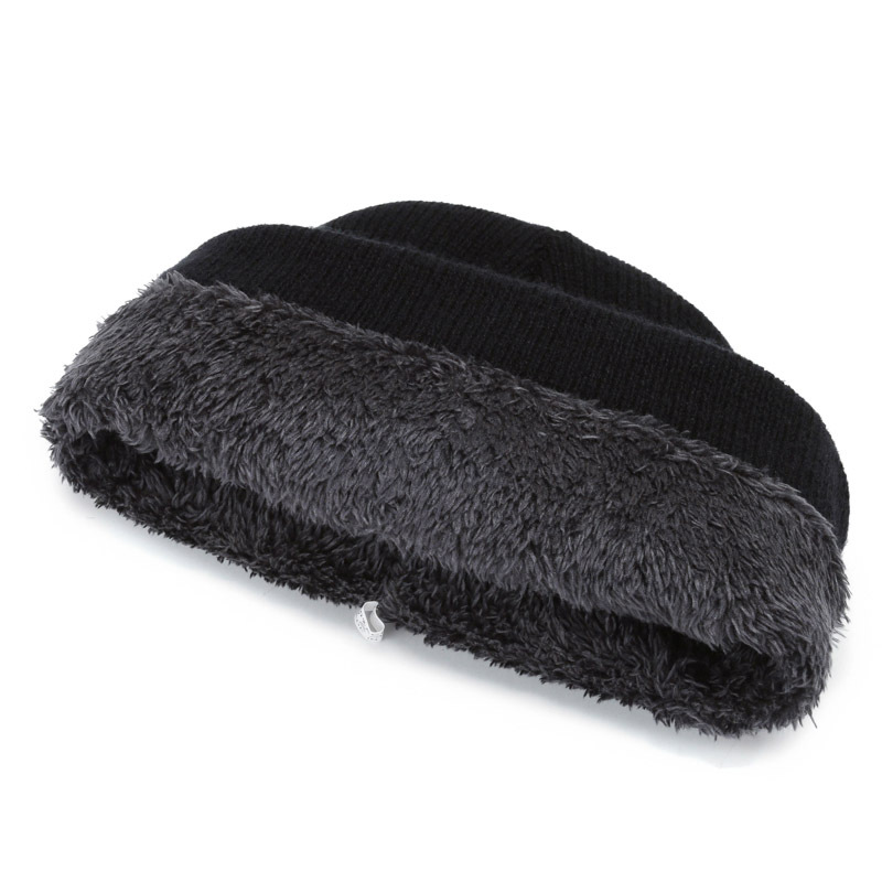 The new thick wool hat for men in autumn and winter is a versatile Korean-style flared outdoor warm and ear-protecting knitted hat Specification drawing