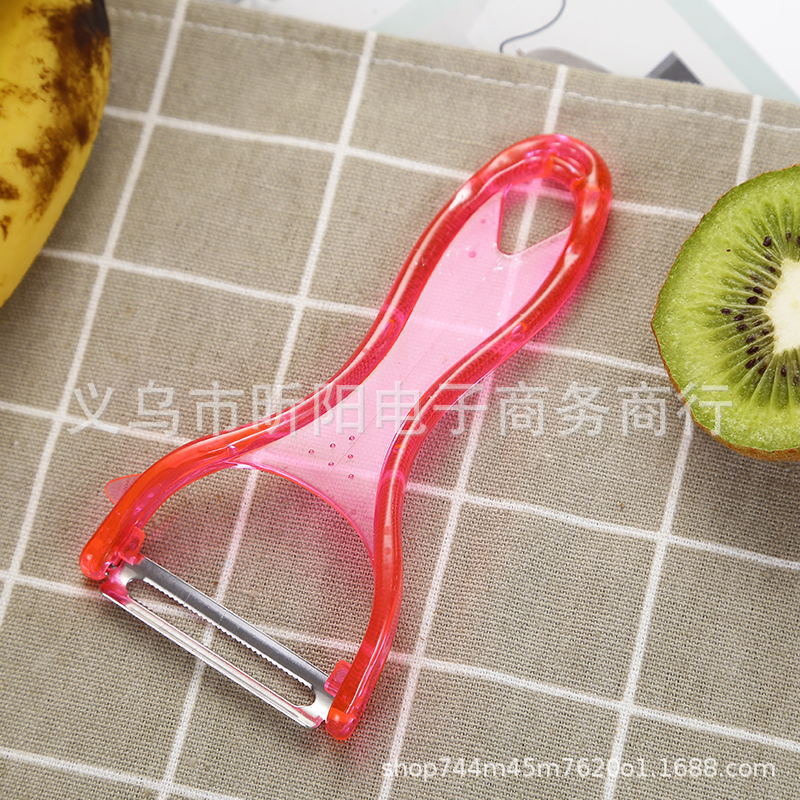 Crystal paring knife Serrated puller Clear plastic crystal planer paring knife 1 dollar kitchen item details Picture
