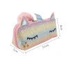 Self-owned brand Morning Light primary school cartoon unicorn gradient pencil case, large-capacity storage, cute stationery box, silicone pencil case, simple and niche style Item Picture