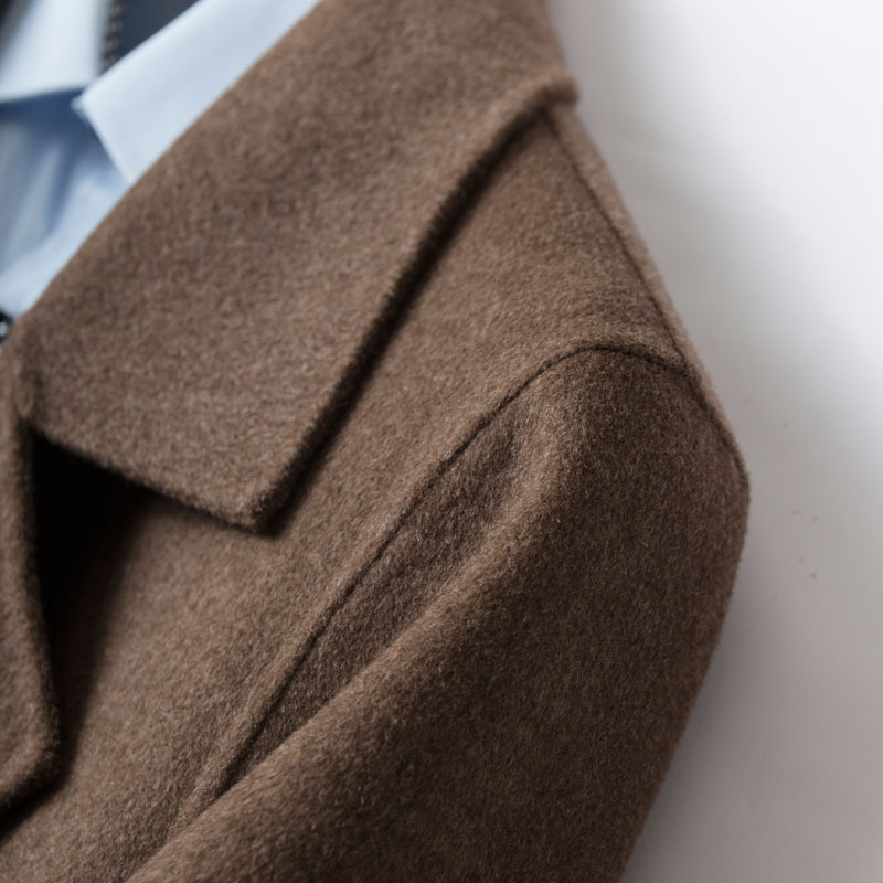 Pure wool double-sided woolen overcoat for men, mid-length knee-length double-sided cashmere coat, suit collar, woolen windbreaker Application Scenario