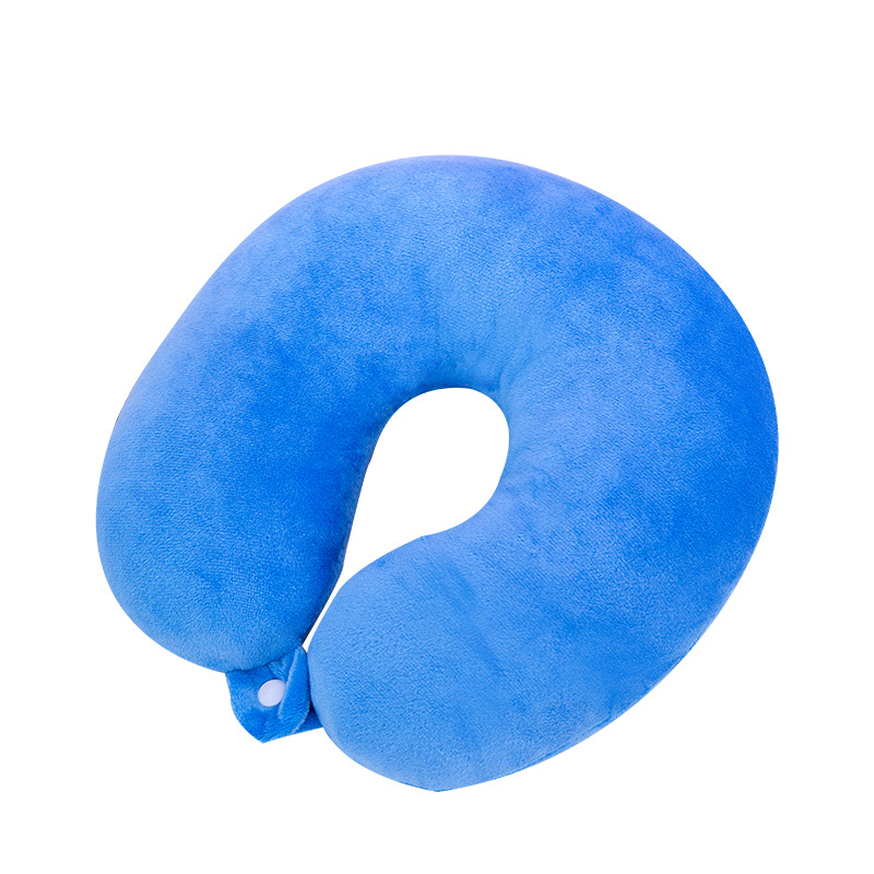 Solid color neck pillow U pillow PP cotton comfortable car travel neck pillow printed LOGO office face down sleep nap pillow Item Picture