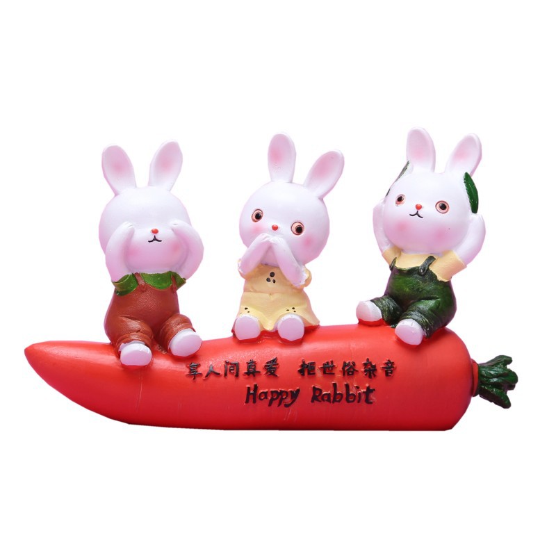 Creative, cute and unadorable rabbit figurines Item Picture