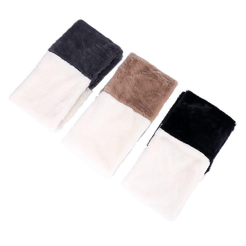 Cross-Border Amazon Winter Patchwork Rex Rabbit Fur Bib Thick Imitation Fur For Men And Women Couples Warm Fur Scarf Accessories Specification drawing