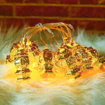 led Christmas lights series electroplated ball five-pointed star broken gold diamond lighthouse ball series new