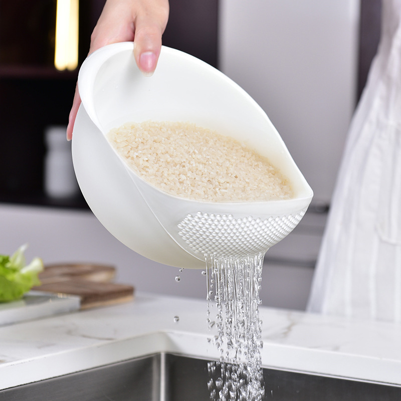 Multi-Functional Rice Washing Machine Vegetable Fruit Basket Drain Washing Basket Home Kitchen Washing Sieve Washing Rice Basin Wholesale full figure