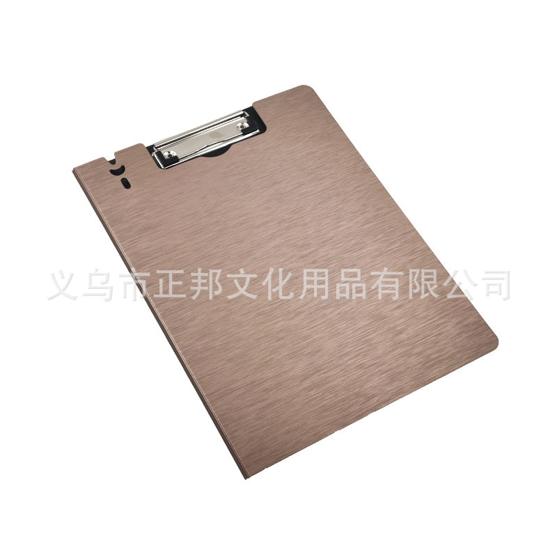 Factory direct sales of A4 foamed PP brushed texture writing board clips, vertical opening color double-opening plastic file folders, customizable details Picture