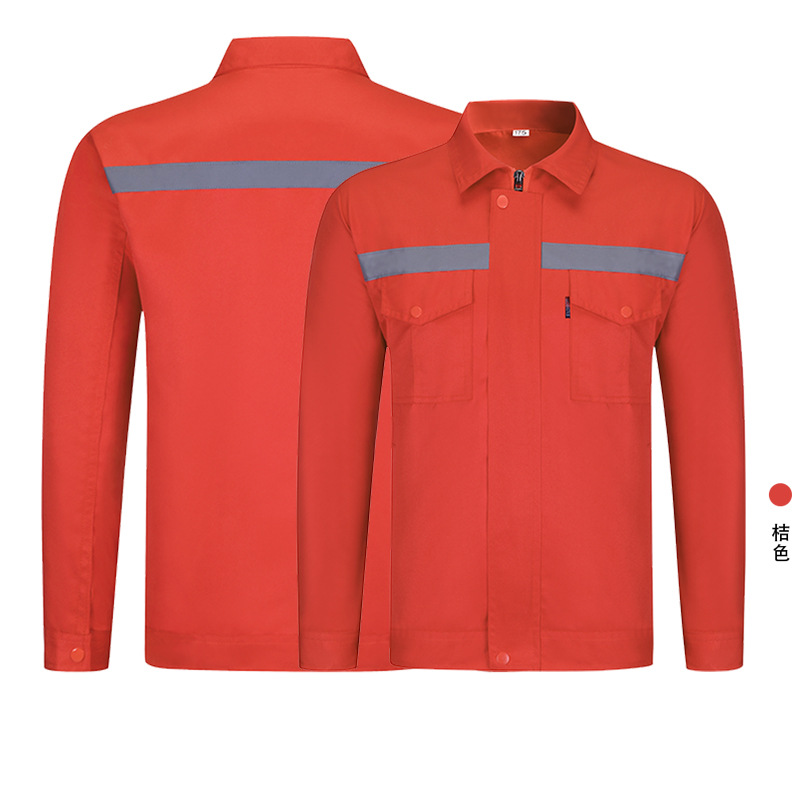 Work suit Men's reflective strip sanitation suit long sleeve tooling labor protection suit workshop worker's suit mechanic's suit embroidery full figure