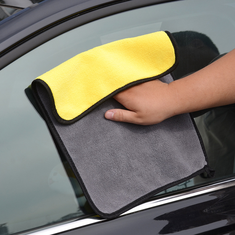 600g /m2 coral velvet towel thickened double sided car cleaning towel Multi-functional kitchen household cleaning towel absorbent