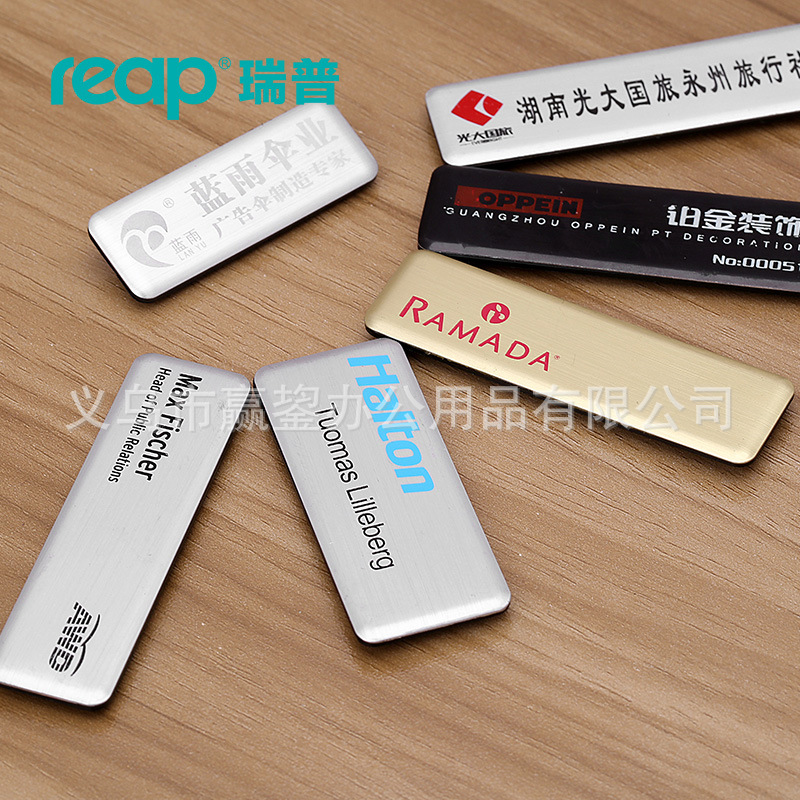 Wholesale RIP 7015 acrylic employee license card clip crystal transparent name plate corporate name plate customization Item Picture