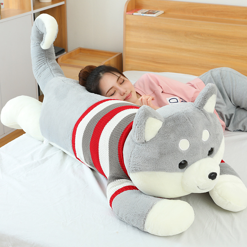 Manufacturers For Shiba Inu Plush Toys Lie Dog Pillow Long Pillow Bed Doll Cute Dolls Wholesale Specification drawing