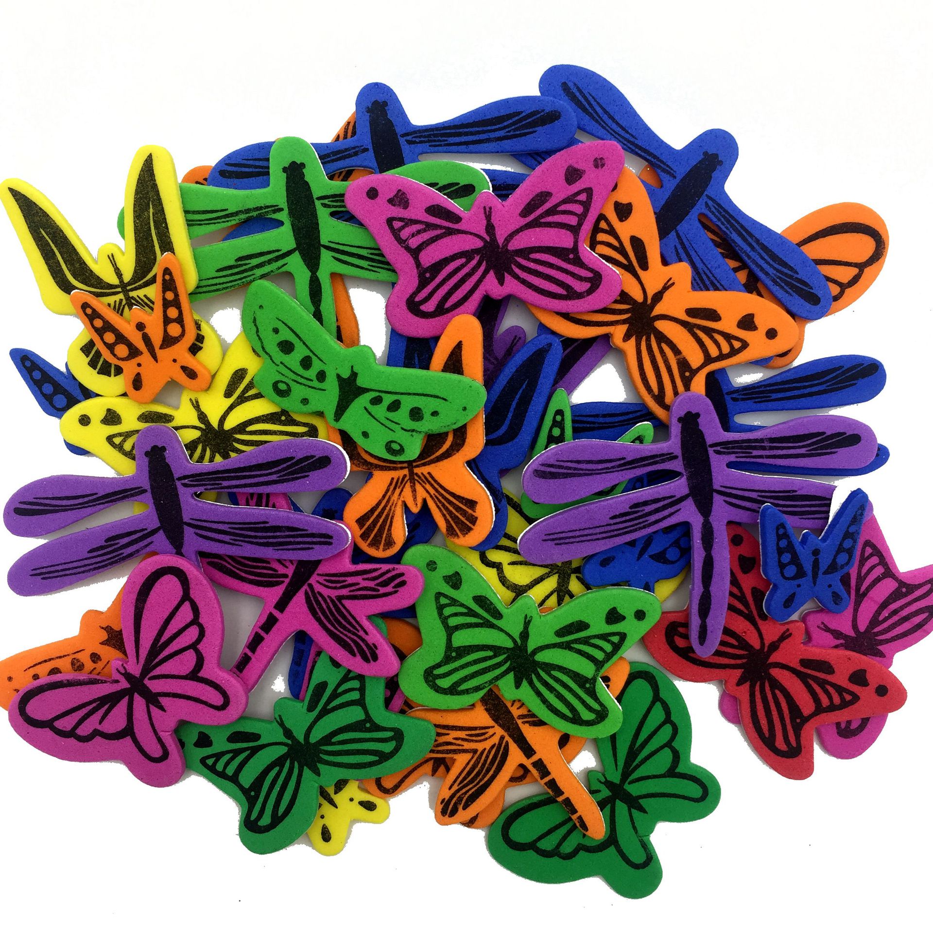 厂家批发幼儿园贴纸彩色贴纸DIYeva可爱贴片蝴蝶贴纸美劳贴纸