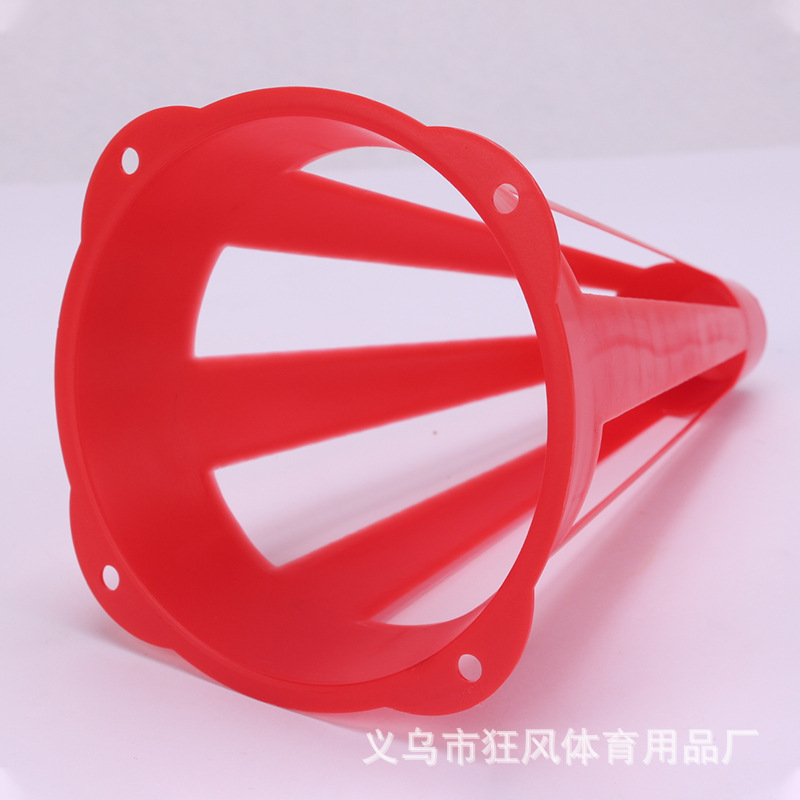 New windproof hollowed-out 23cm logo bucket roller slide flat flower post 23cm logo cylinder football obstacle windproof roadblock Item Picture