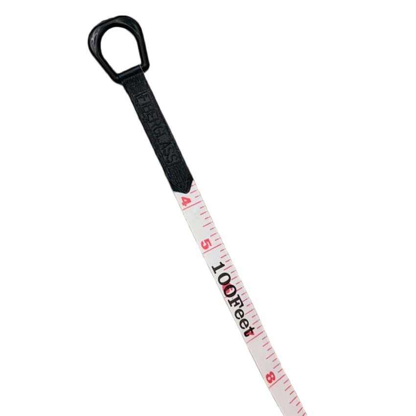 Small Red Shelf Ruler Soft Fiber Pvc Cloth Ruler Frame Steel Tape Measuring Site Plastic Hand-Held Hand 100 Meters Item Picture