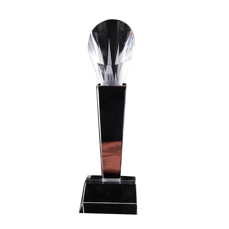 Customized crystal trophies and MEDALS, thumb creative crystal with inner engraving technique, five-pointed star engraved with Xiangyu crystal Specification image