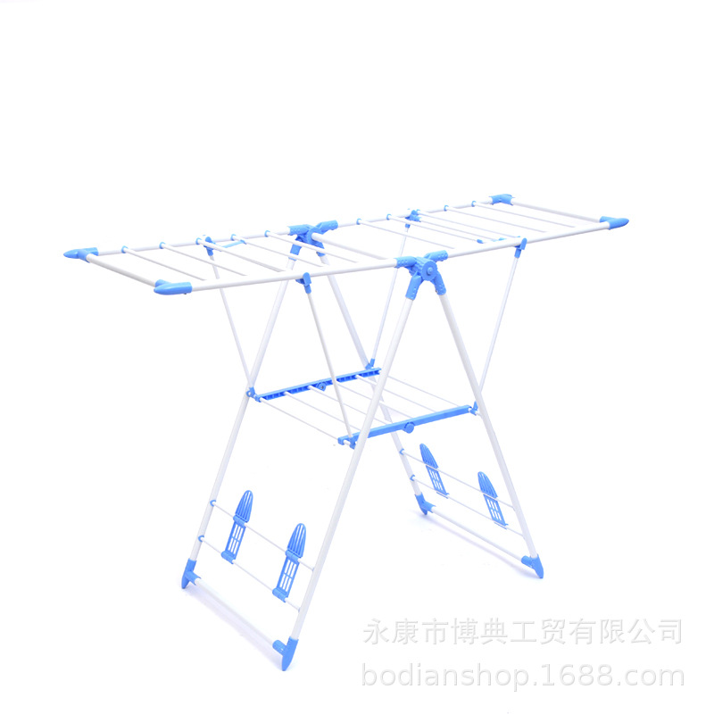 19 Tube Iron Drying Rack European Drying Rack Floor Folding Drying Rack Wing Folding Drying Rack Folding Drying Rack details Picture