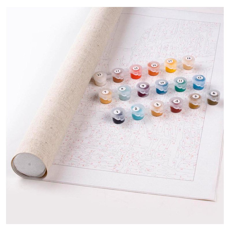 无框DIY数/数字画/油画白底实物图