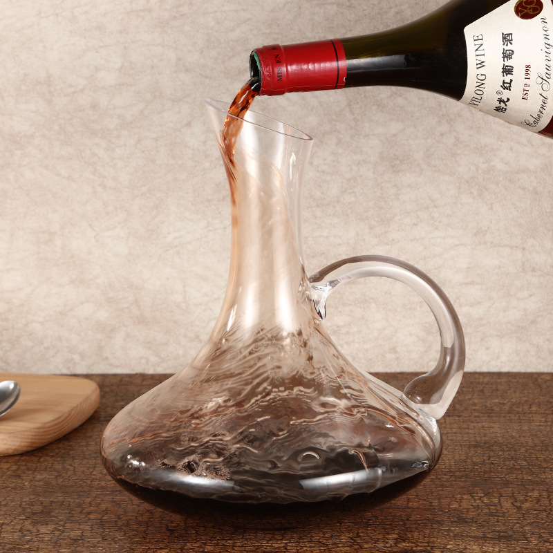 Manufacturers Direct Transparent Crystal Glass Decanter Creative With Diagonal Wine Decanter Spot Wholesale Specification drawing