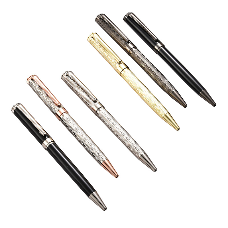 Manufacturers Wholesale Metal Ballpoint Pen Engraved Rotary Pen Fashion Office Stationery Advertising Gift Pen Wholesale Item Picture