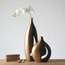 chinagoods现代简约手工树脂工艺品酒店家居创意装饰花瓶摆件