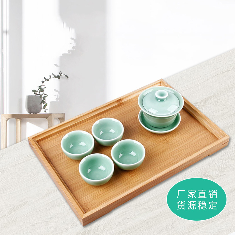 批发竹托盘简/竹茶盘/长方形盘产品图