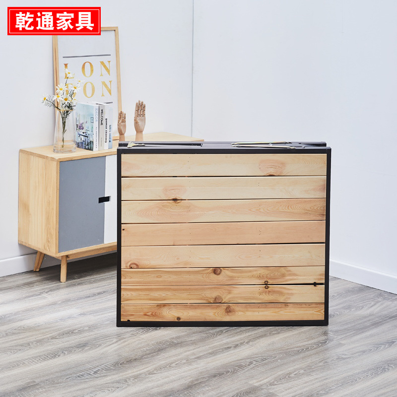 Folding bed, single hard board wood nap bed, home folding bed, portable simple iron bed, rental room nap bed Specification image