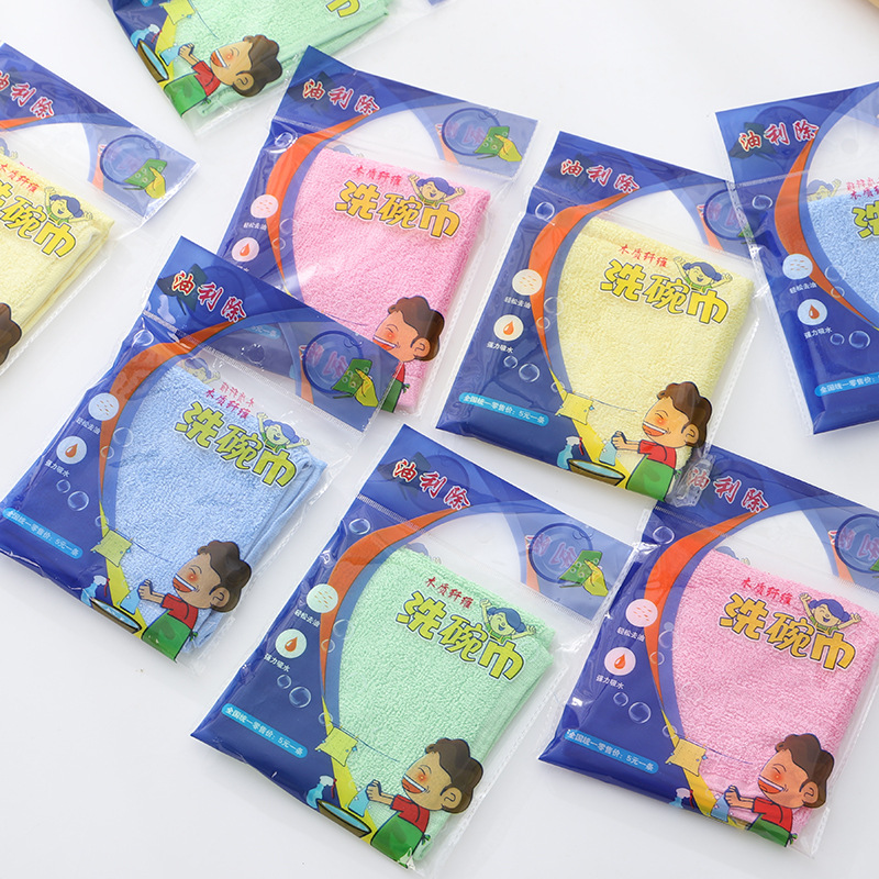Factory Source Wholesale Oil Dishcloths Non-Oil Dishtowels Dishcloths Kitchen Dishcloths Absorbent Dishwashers Item Picture