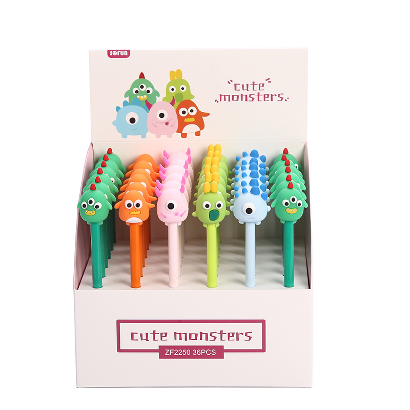 Factory Direct Sales Of South Korean Cartoon Creative Cute Little Fresh Office Pen Signature Pen Clown Monster Neutral Pen Wholesale Item Picture