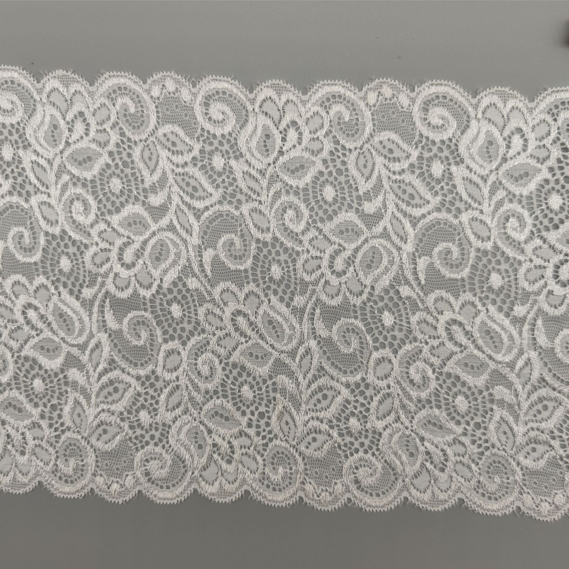18cm wide lace stretch pressed yarn lace knitted nylon silk clothing and underwear, thickened collar, lace lace at the trouser cuffs Specification image
