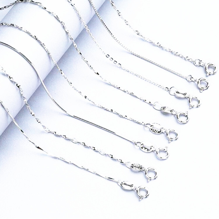 304 stainless steel chain snake bone sweater chain, custom keel men's necklace, copper cross chain, metal jewelry chain Item Picture