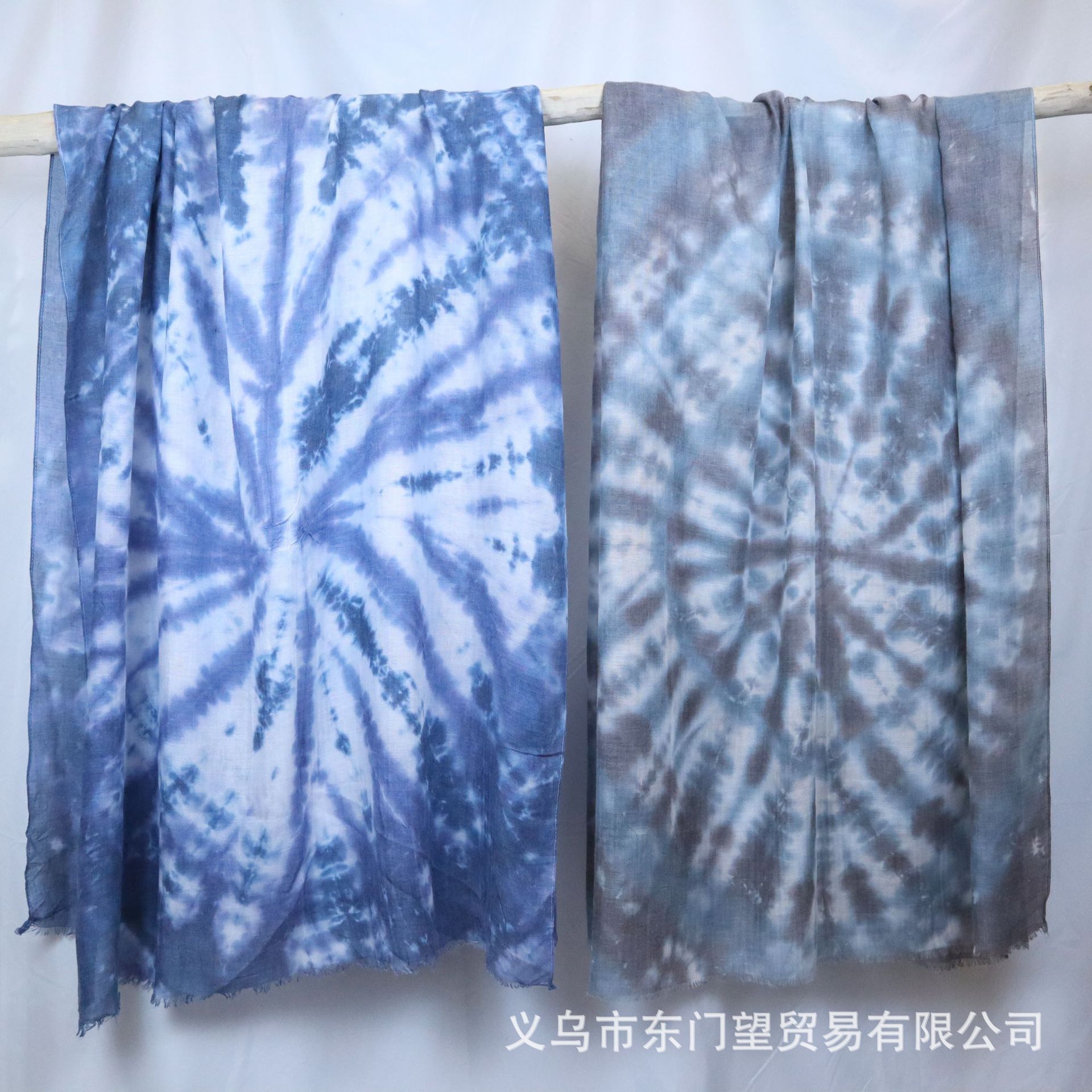 Net Red Explosive New Tie Dye Scarf Zhang Yixing Clothing With Cape Rhyme Color Silk Scarf Manufacturers Direct Sales Long Scarf details Picture