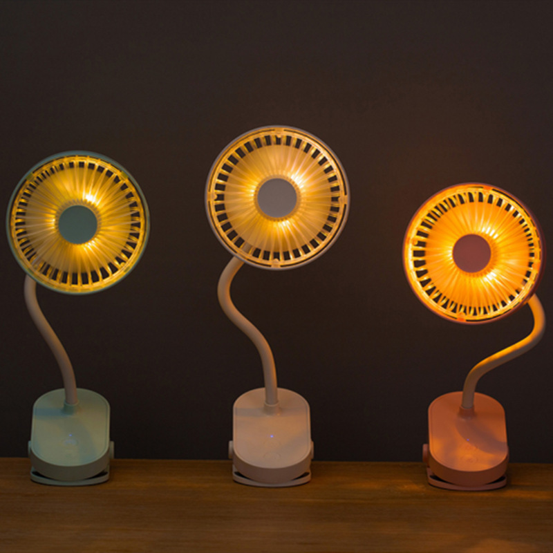 Kafka's new creative portable fan, mini silent desktop USB charging F13 small clip fan details Picture