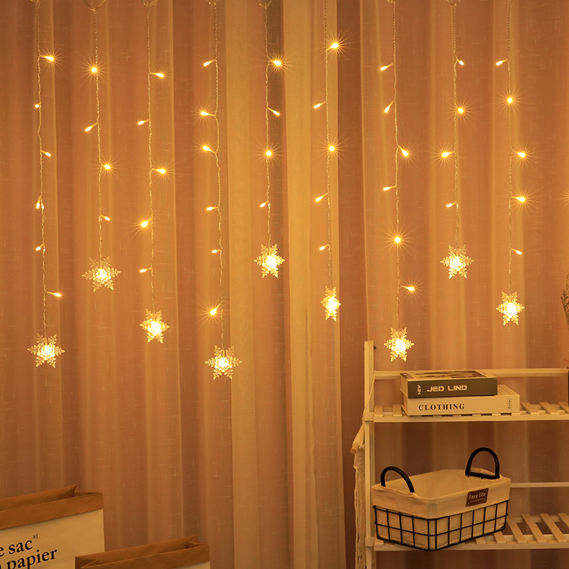 Crossover led barra de hielo luz de la nieve luz flash luz de cadena gypsophila habitación vacaciones navidad decoración interior estrella luz details Picture
