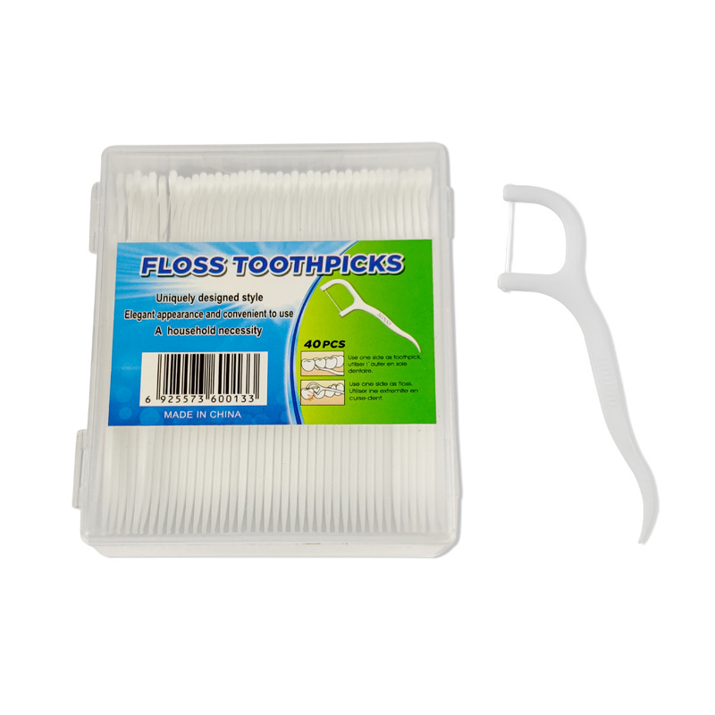 Family-sized dental floss, ultra-thin household flat floss picks, portable and portable classic disposable children's box floss picks Item Picture
