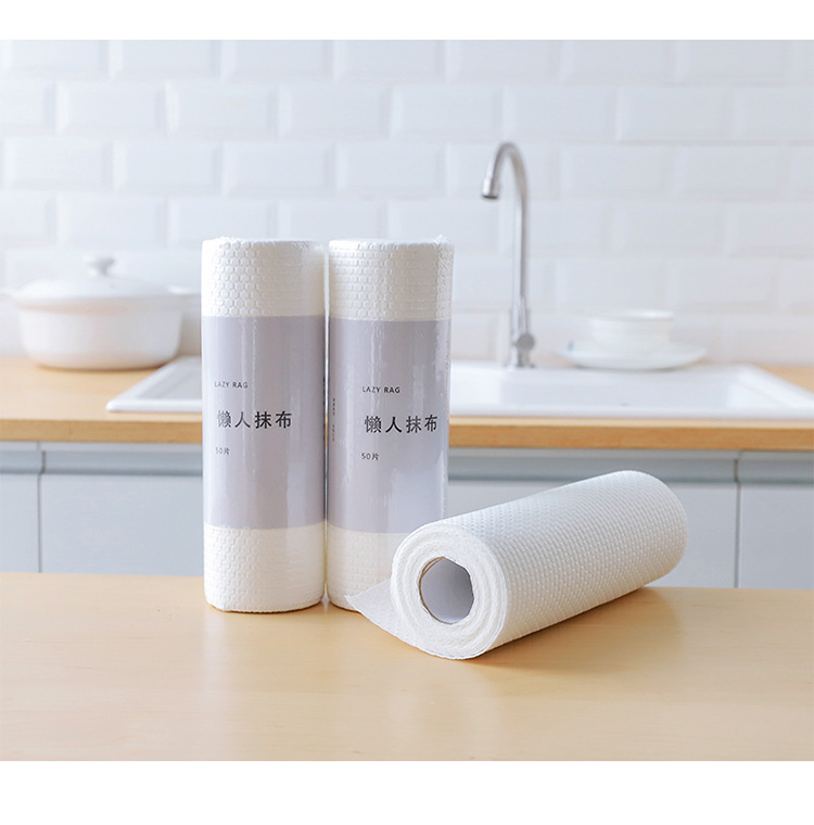 [Disposable Lazy Rag] Thickened Dry And Wet Dual-Use Non-Oil Absorbent Dishwashing Towel Kitchen Household Non-Woven Cloth details Picture