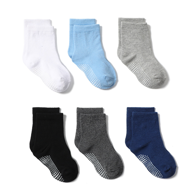 亚马逊畅销款儿童防滑点胶地板袜童袜批发0-1-3-5-7岁多尺码KB135